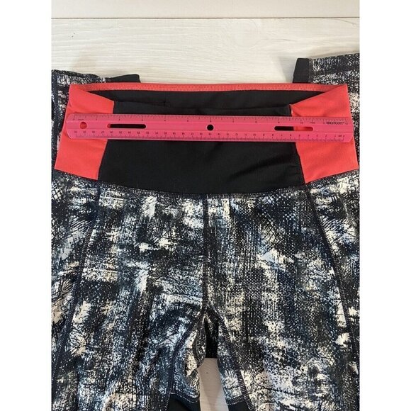 Adidas ClimaLite Active Capri Leggings Black White Pink Stripes Size Small - Picture 8 of 10